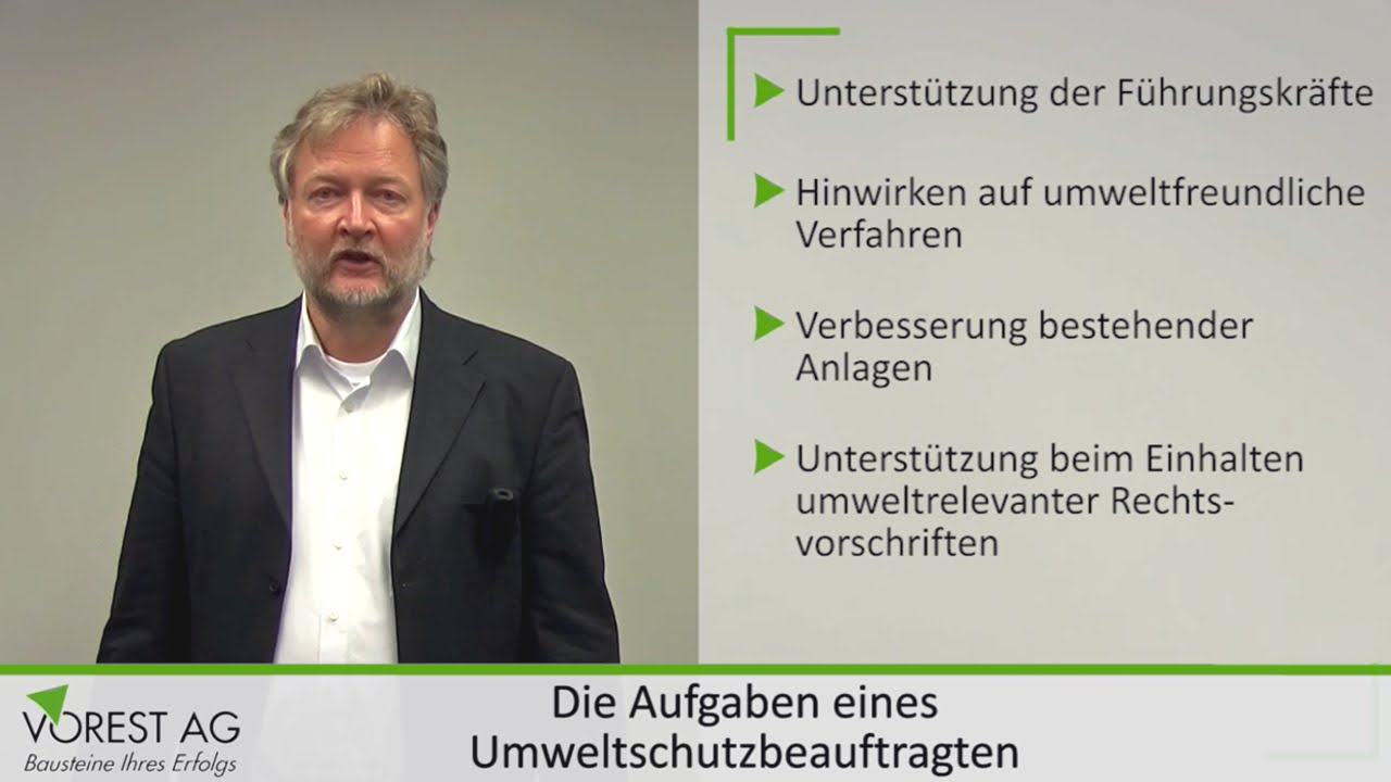 Was sind die Aufgaben des Umweltschutzbeauftragten?