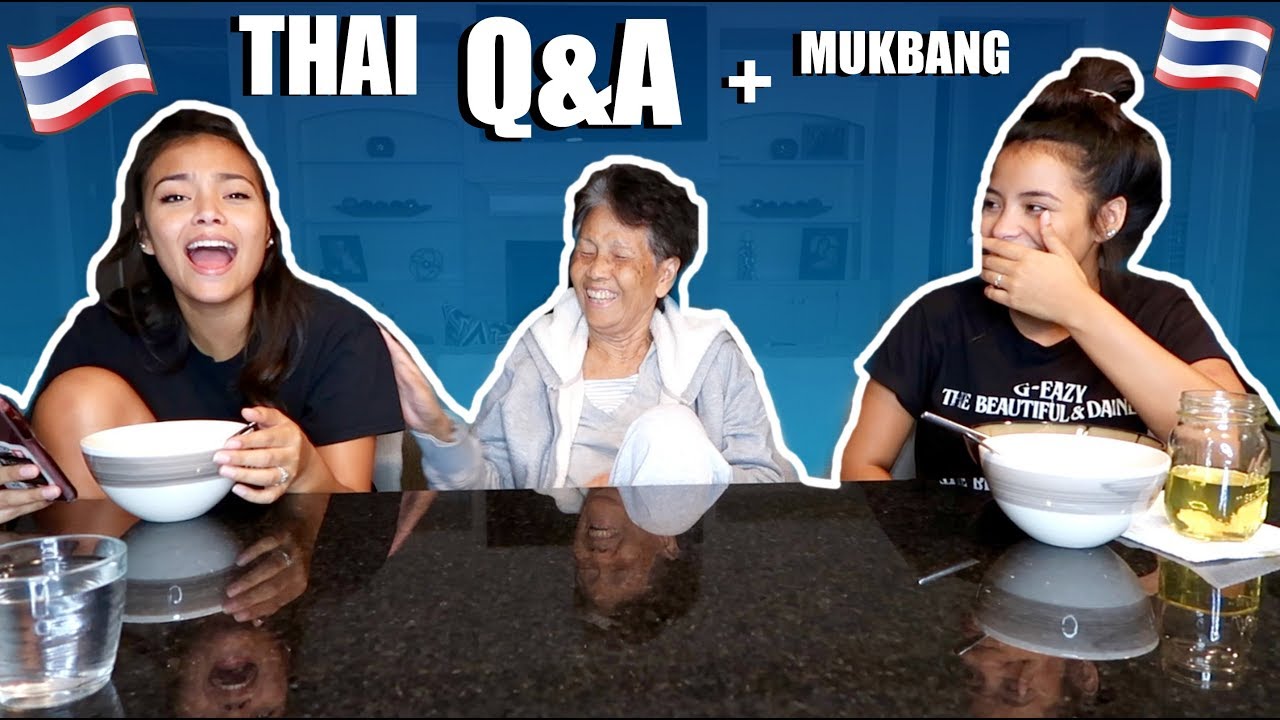 THAI MUKBANG + Q & A Feat. Grandma Som! | MontoyaTwinz