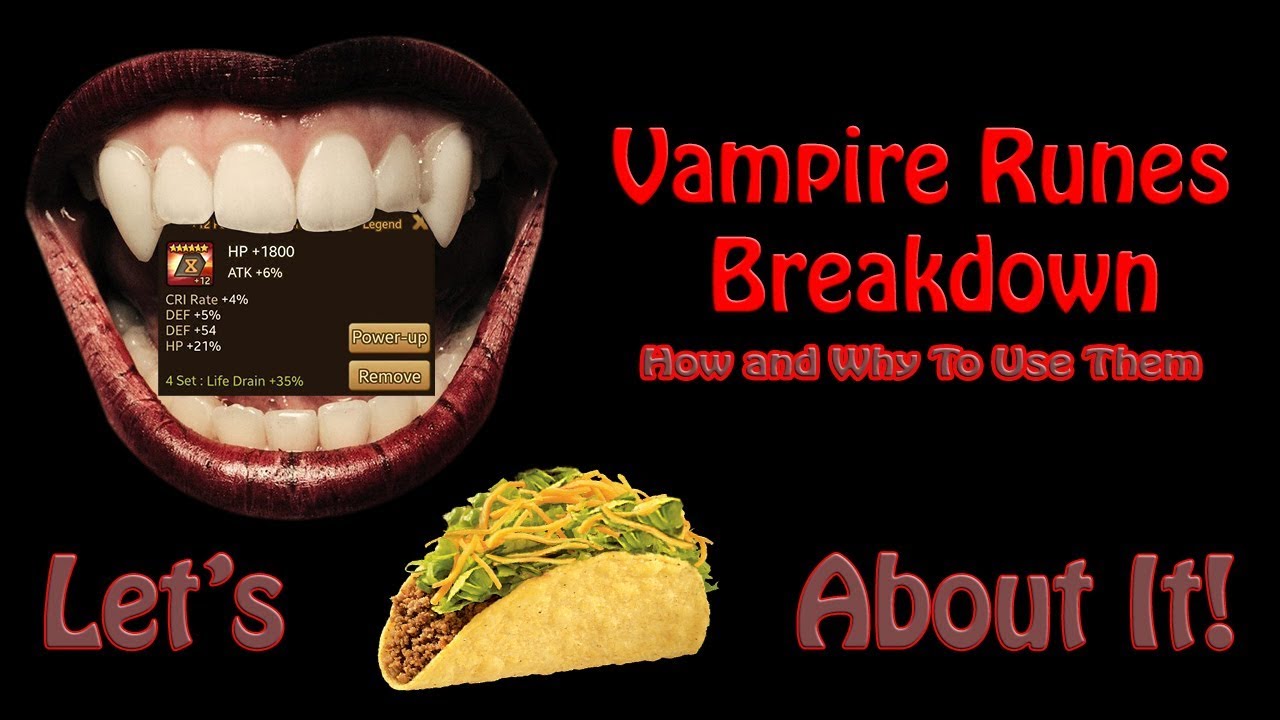 Vampire Rune Breakdown and Rune quality understanding 2018