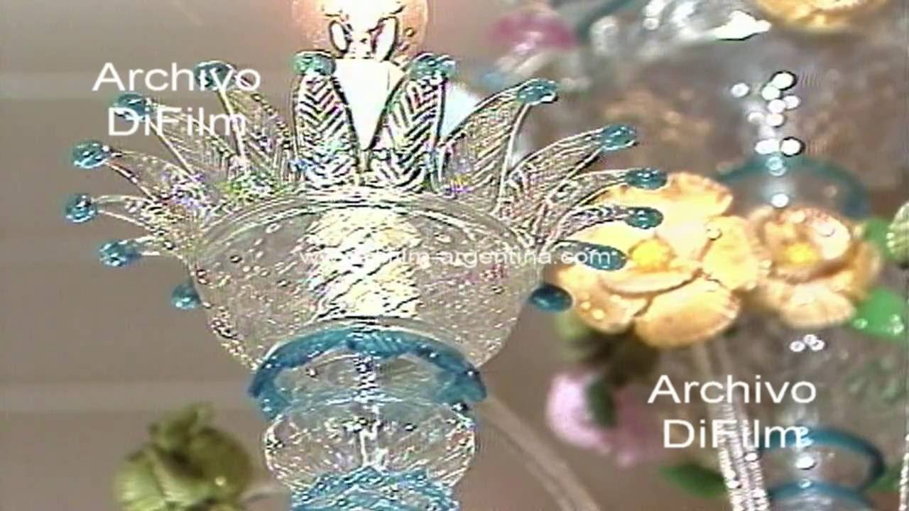 Cristaleria de Murano en Venecia - Hombres elaborando las artesanias 1992