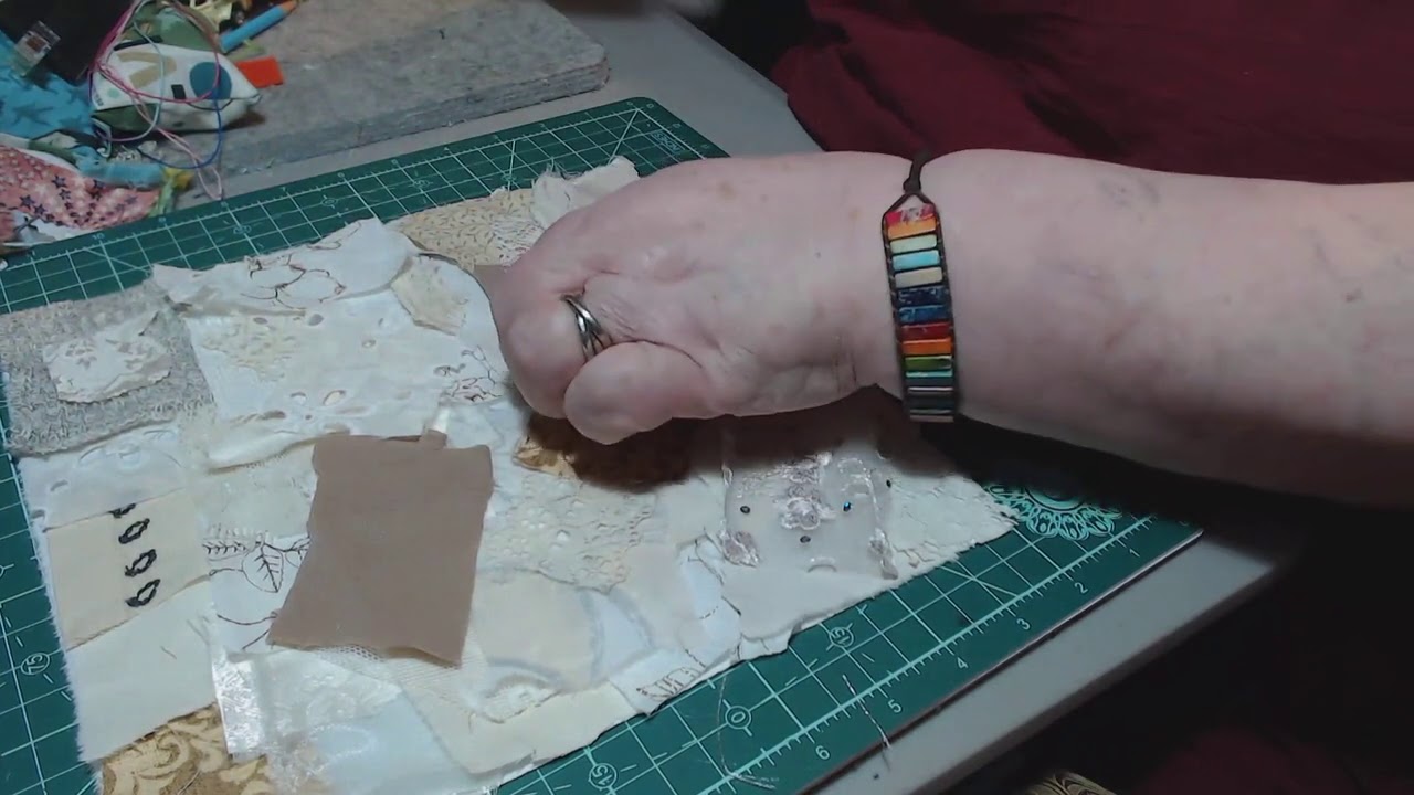 Slow Stitching with Melodimade.com fabric scraps