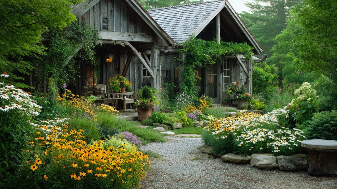 Step Into Serenity - A Tour of the Most Peaceful Farmhouse Rustic Garden We've Ever Designed