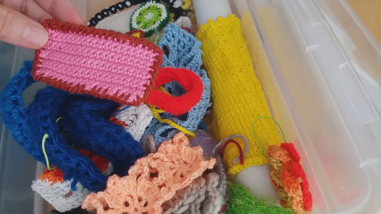 Wollreste H&auml;kelreste Strickreste Ideen