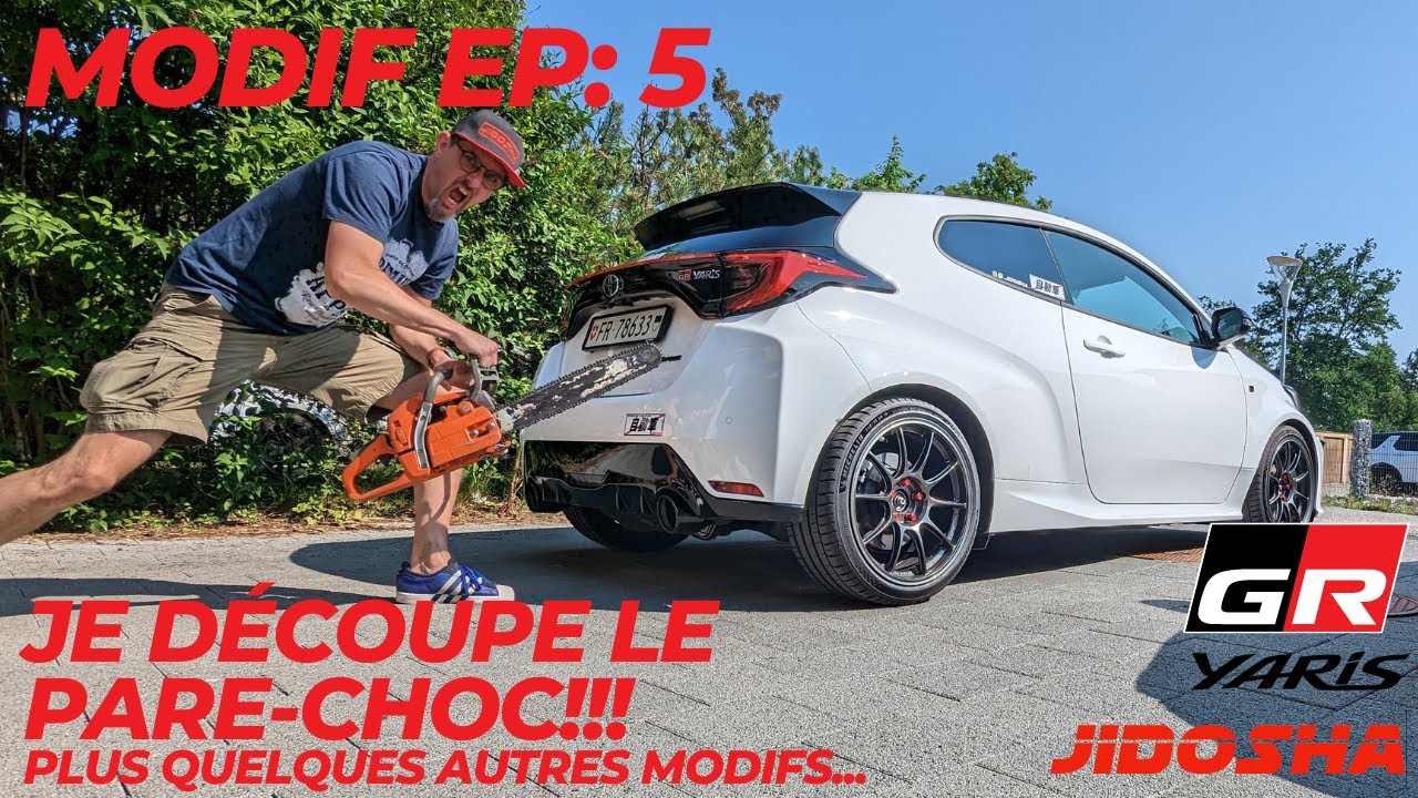 Modifs GR Yaris EP5: Je découpe le pare-chocs!!!
