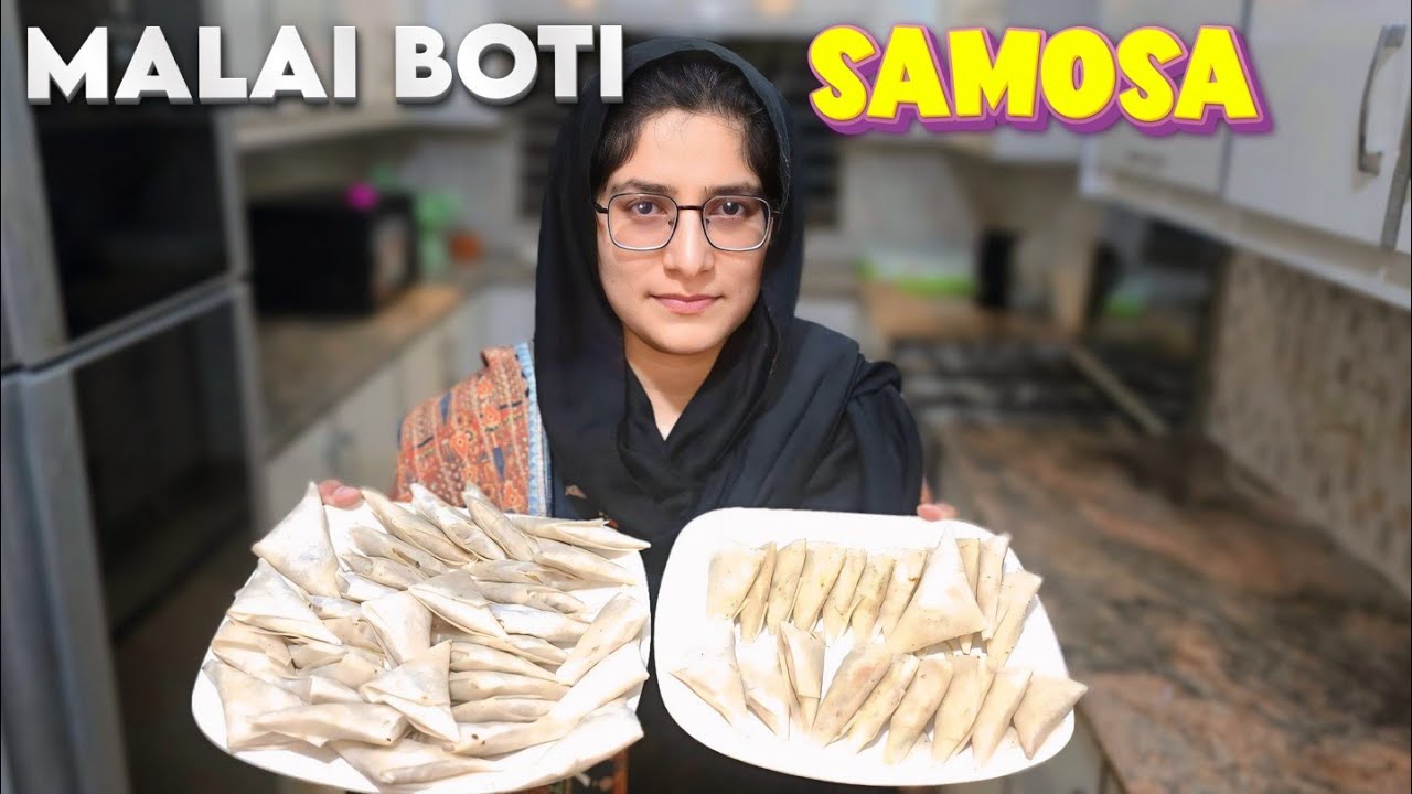 Ramadan Special Chicken Malai Boti Samosa Recipe l Ayesha Recipes l WUZ Brothers