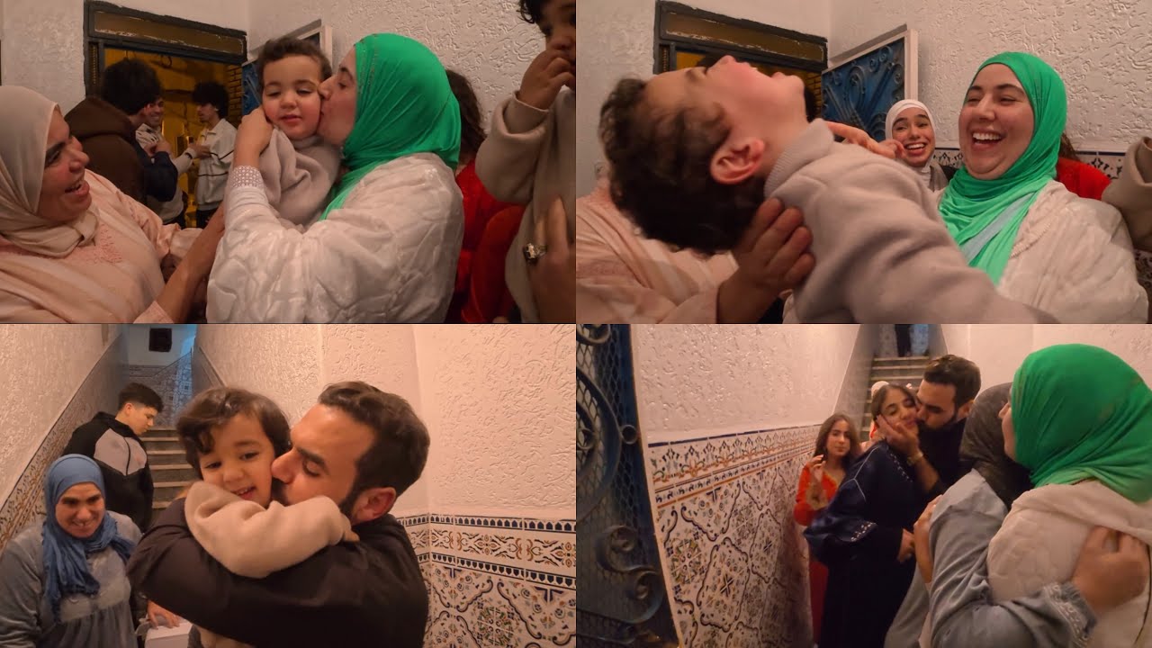 شوفو الإستقبال ديال العائلة. بصلاة وسلام على رسول الله محمد علي معقالش وصال