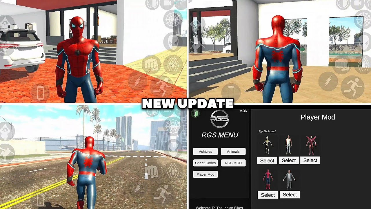 How to Add New Character Spiderman Indian Bikes Driving 3d | New Update Plugin App Cheat Code Michal