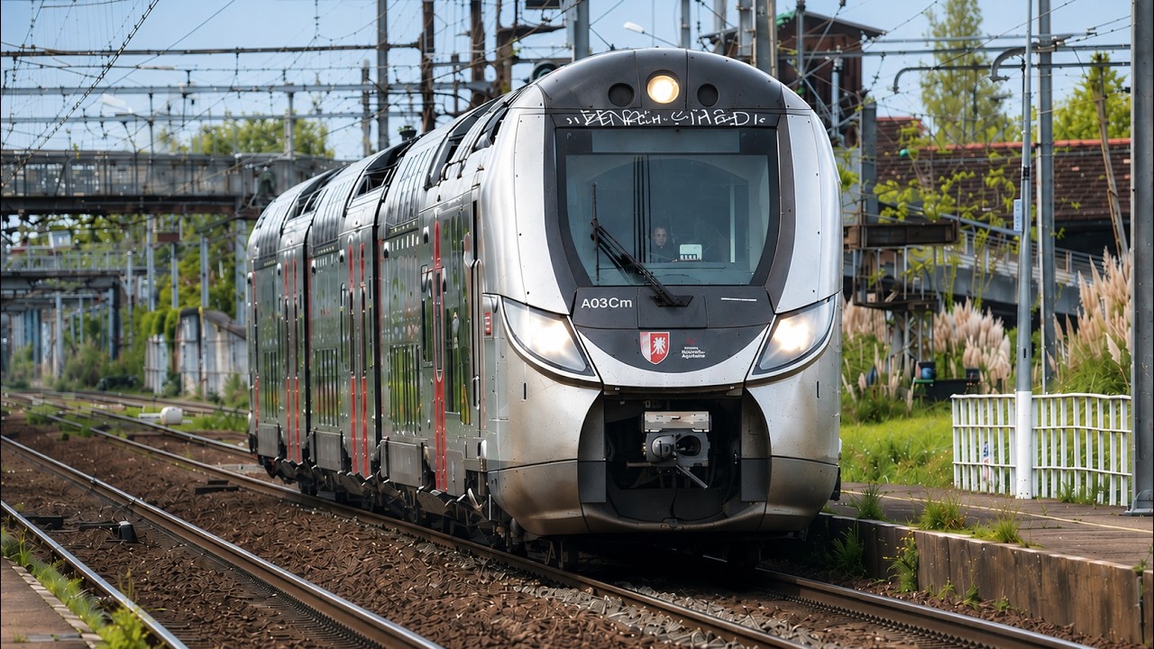 Les trains de fret, TGV Inoui, Regio2N, tramway, gare de Bordeaux St Jean, Begles et La Rochelle