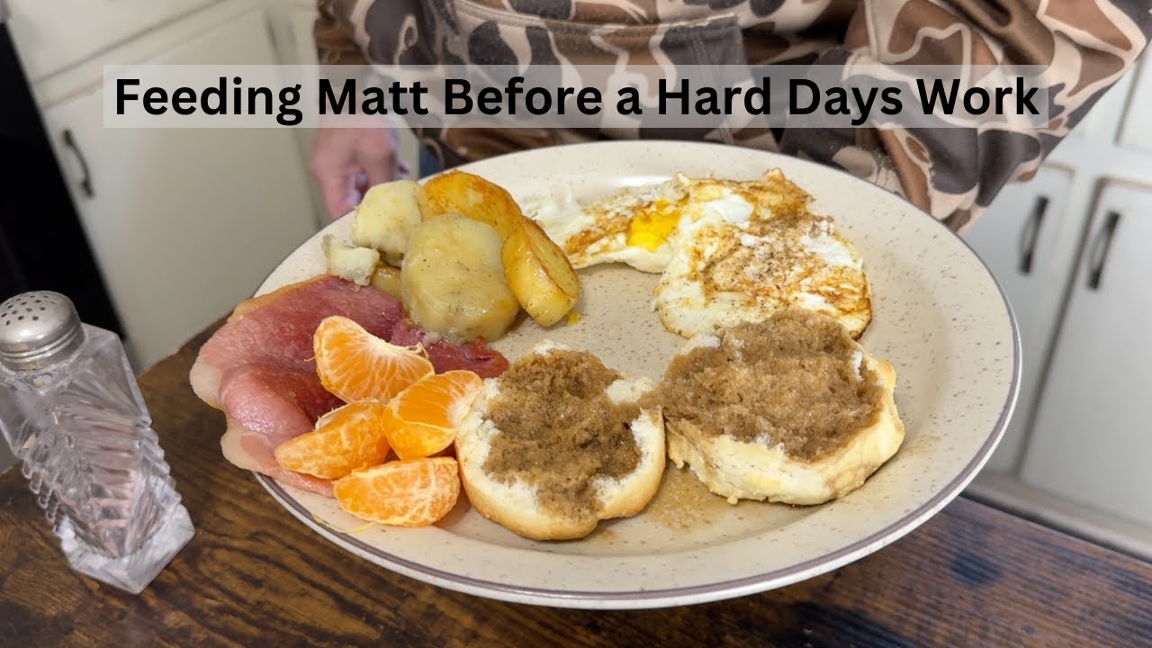 Country Ham, Fried White Sweet Taters, Biscuits, Red Eye Gravy, & Fried Eggs - So Good!