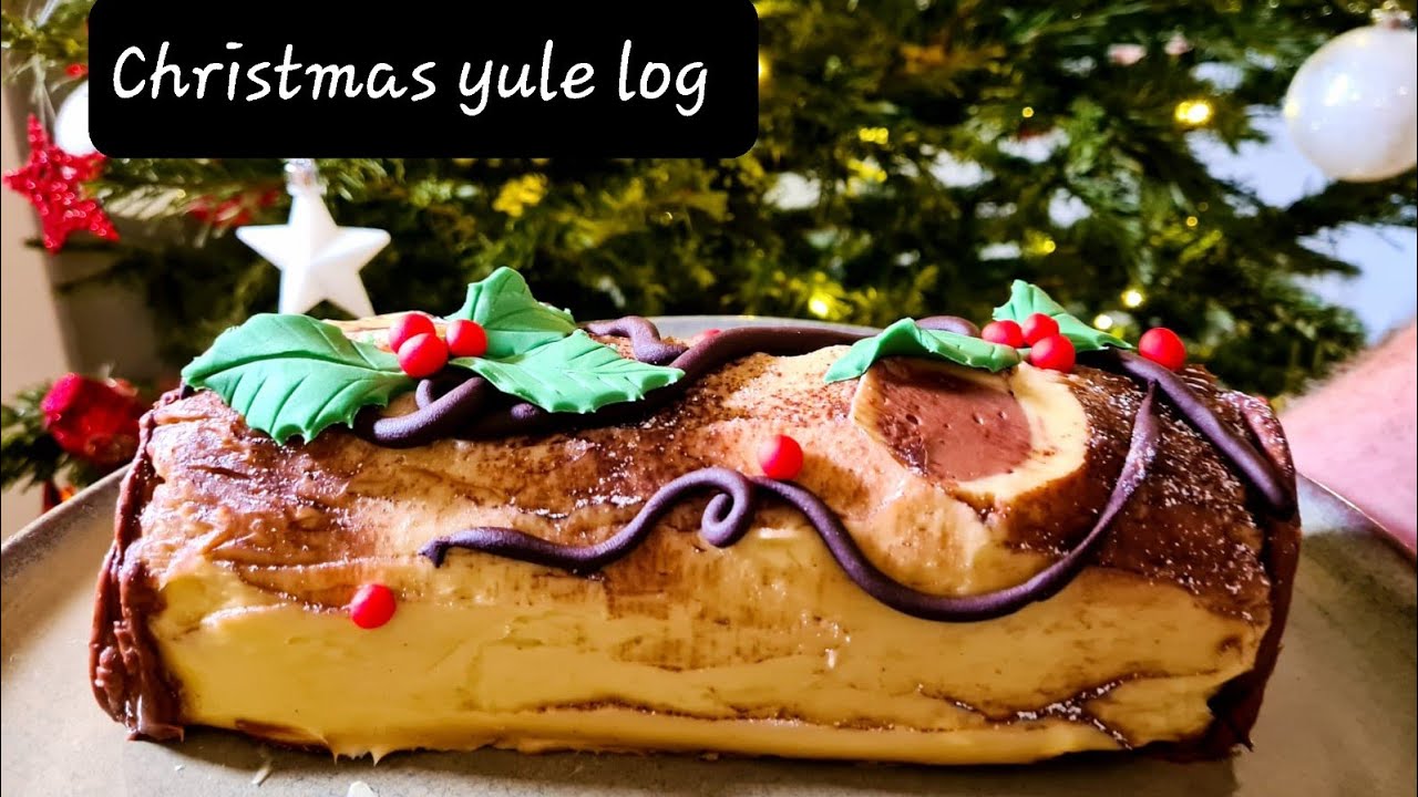 How to make a Christmas log with homemade edible decorations