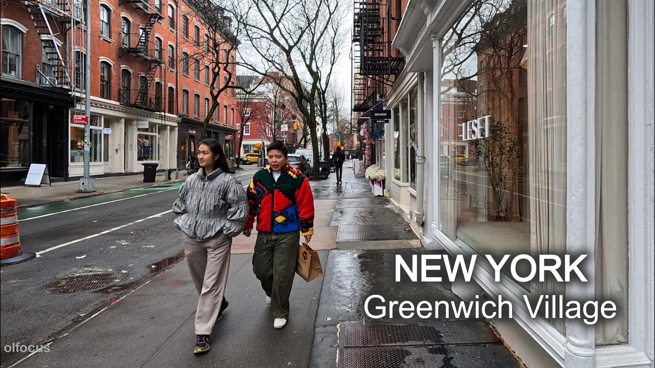 New York - Walking tour Greenwich Village / NYC 4К 60fps