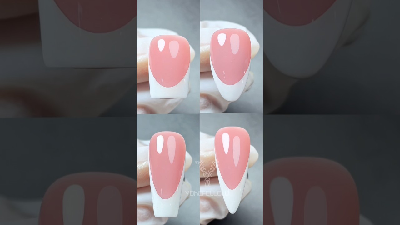 French Nail Tutorial Used: EA06 Nail Art Brush #yokefellow #nails #nailart #naildesign #frenchnails