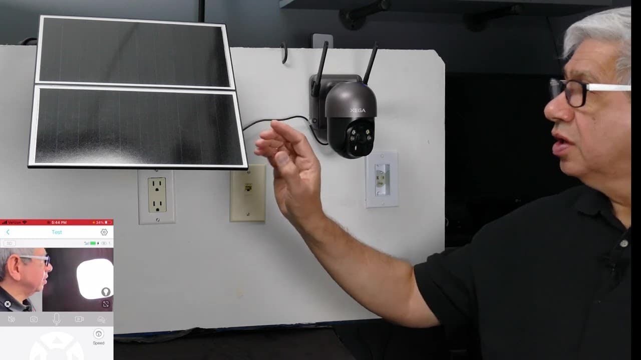 [24/7 Record] Xega 4G LTE Cellular Security Camera with 20W Solar Panel 20000mAh Built-in Battery