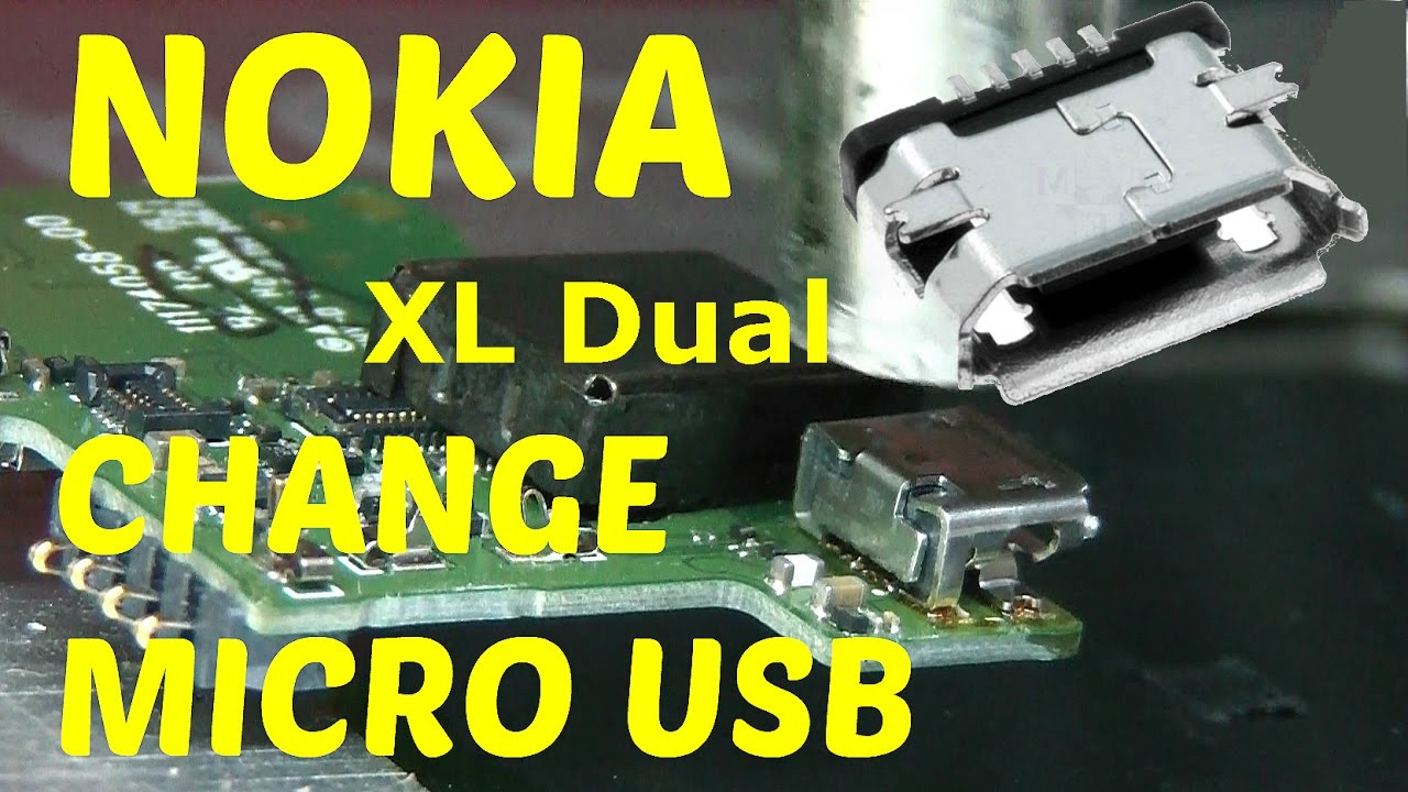 NOKIA замена разъема micro USB - НАГЛЯДНО /  NOKIA Replacement micro-USB connector