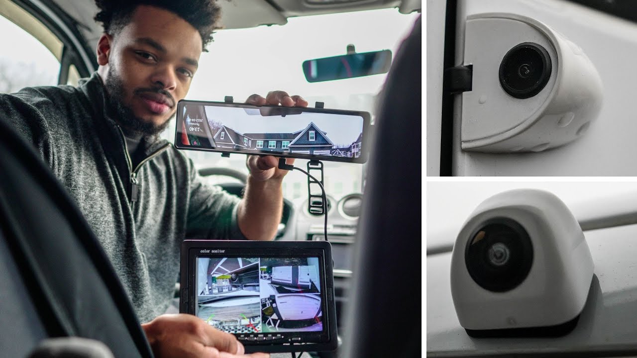 How I made a Stealth Security Camera System | TINY Cargo Van Conversion