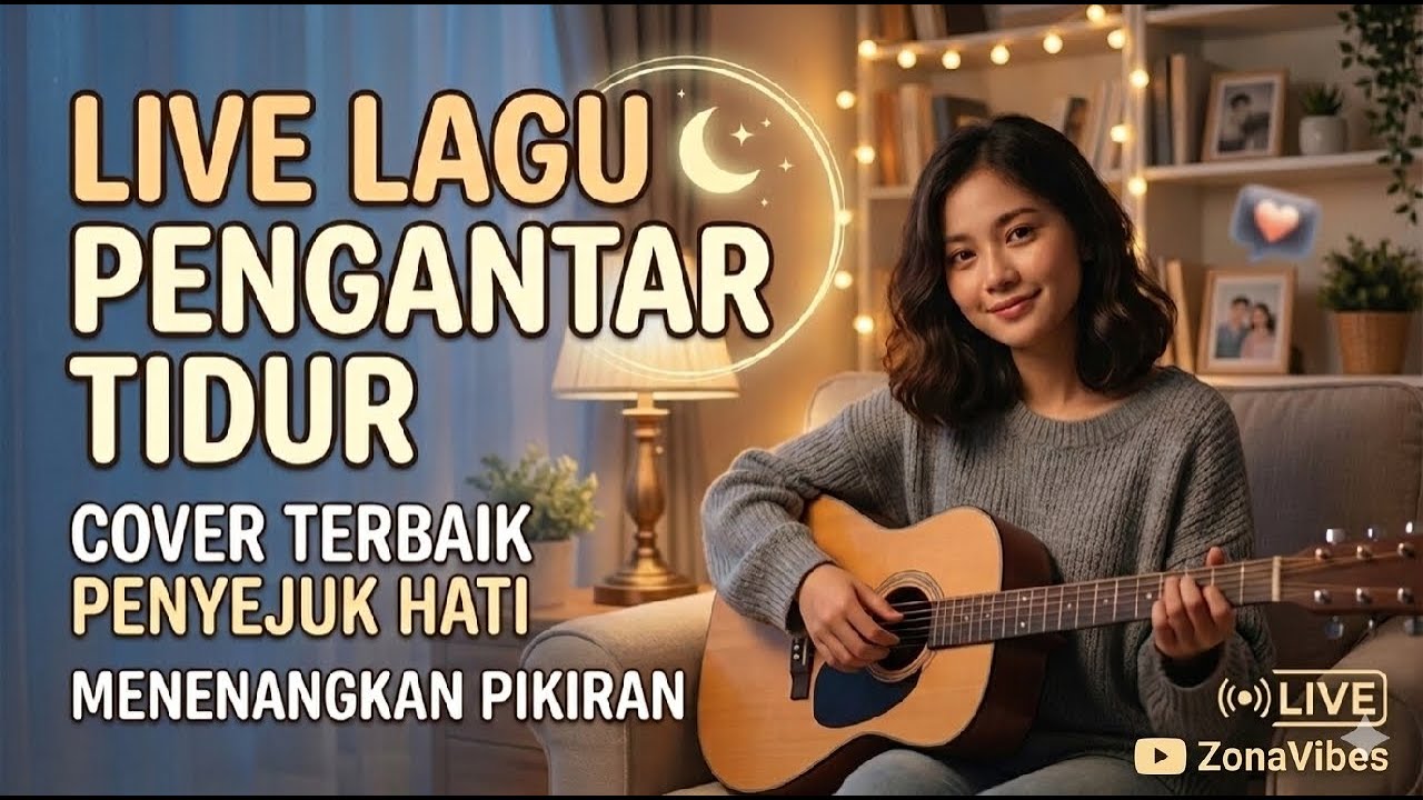 Lagu Pengantar Tidur Nyenyak 😴 Akustik Gitar Lembut Tanpa Iklan Terasa Nyaman 🌙🎧