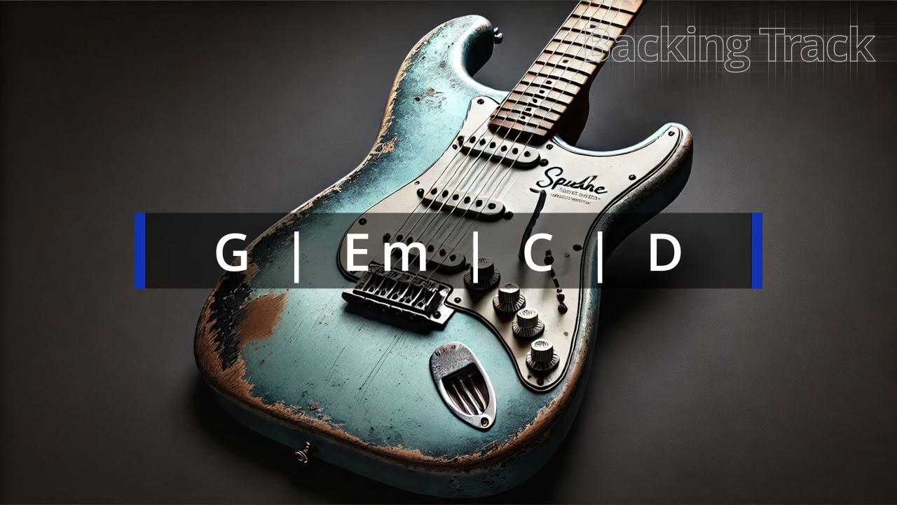Pop Rock Backing Track | G Major | G Em C D | 110 BPM | Guitar Backing Track