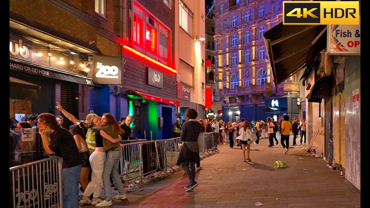 22 Sep 2021 💃Student's Fresher Week Parties | Central London Midweek Midnight Walk [ 4K HDR]