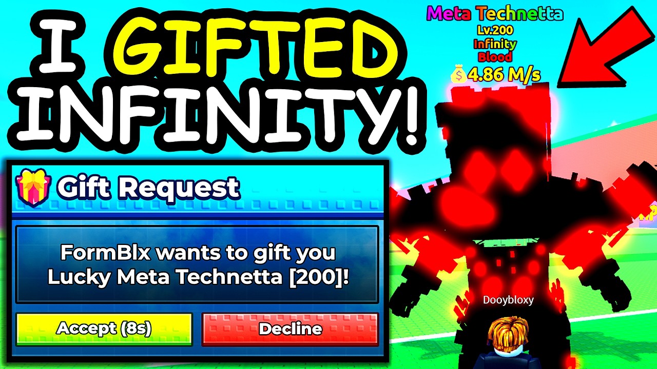I GIFTED INFINITY Brainrots to NOOBS in Escape Tsunami...