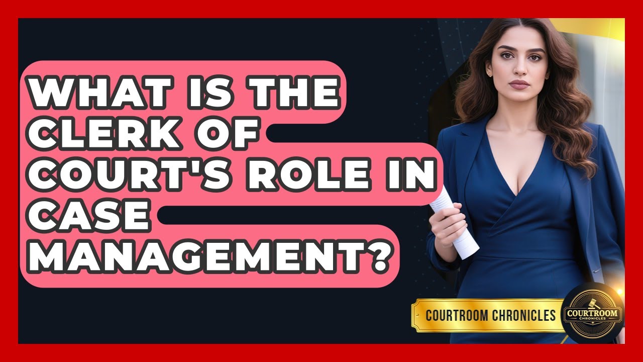 What Is The Clerk Of Court's Role In Case Management? - Courtroom Chronicles