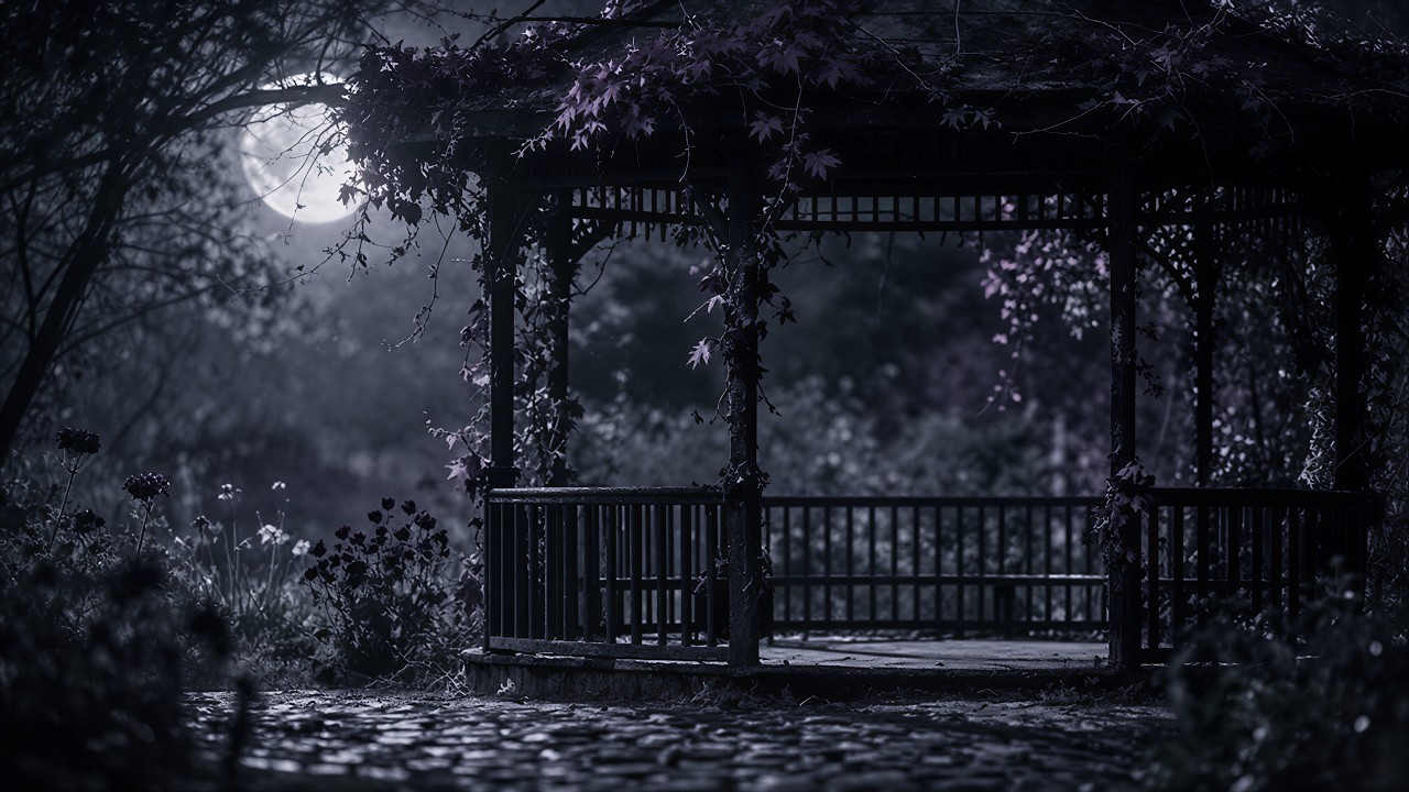 𝑽𝒆𝒊𝒍 𝒐𝒇 𝑽𝒊𝒐𝒍𝒆𝒕 𝑵𝒊𝒈𝒉𝒕 | Dark Academia Ambience | Moonlit Gothic Garden