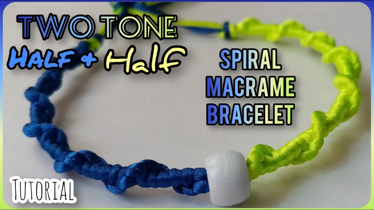 Spiral (Chinese Staircase) Half & Half Macrame Bracelet [Tutorial]