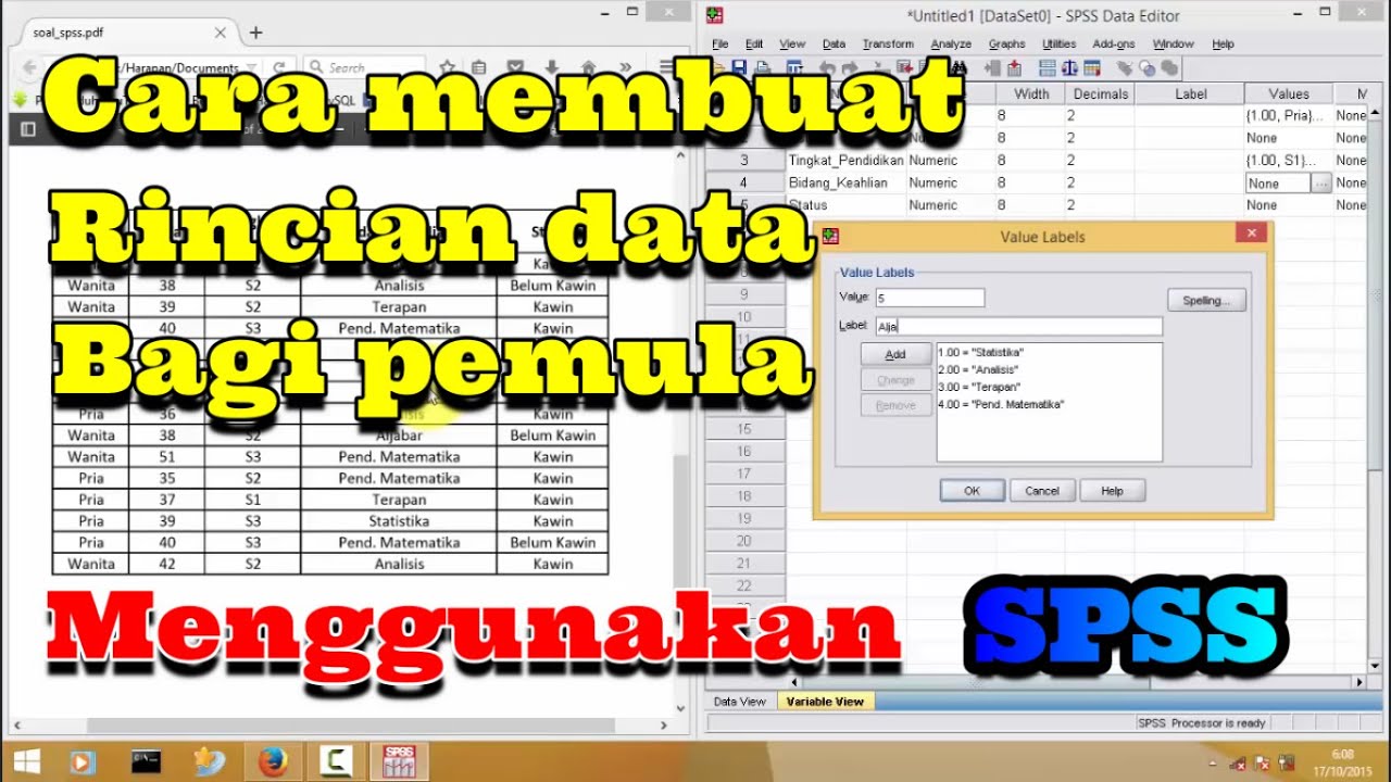 CARA MUDAH MEMBUAT RINCIAN DATA MENGGUNAKAN SPSS