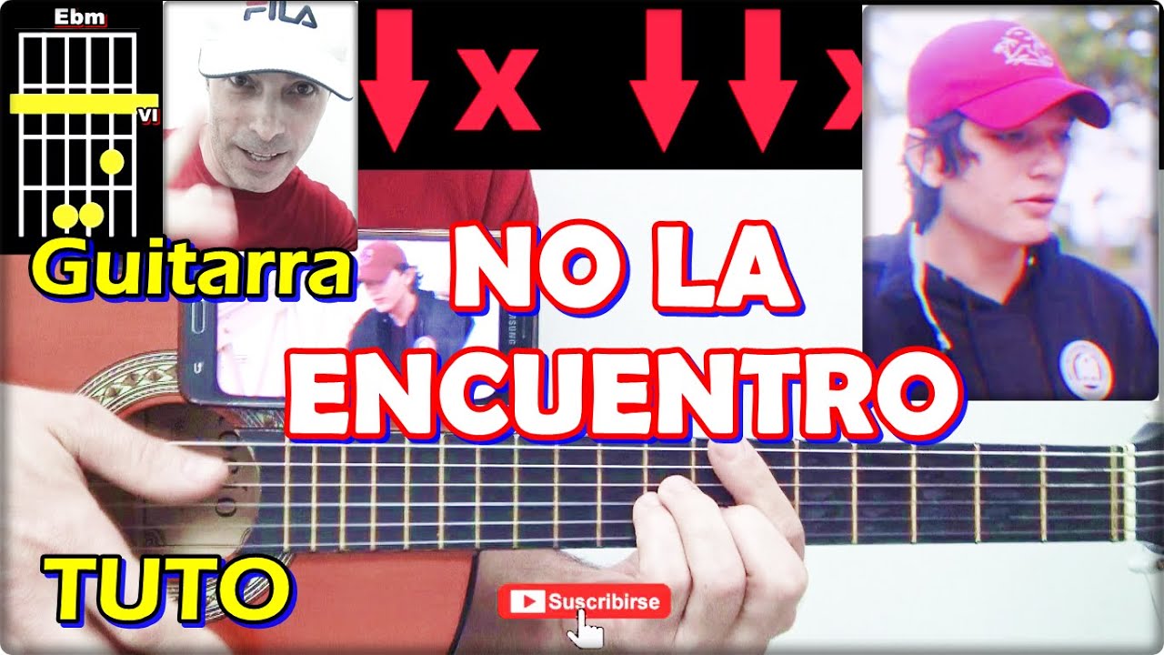 COMO tocar👏 NO LA ENCUENTRO de 3AM ( GUITARRA ) Acordes y RITMICA paso a apaso, TUTORIAL FACIL