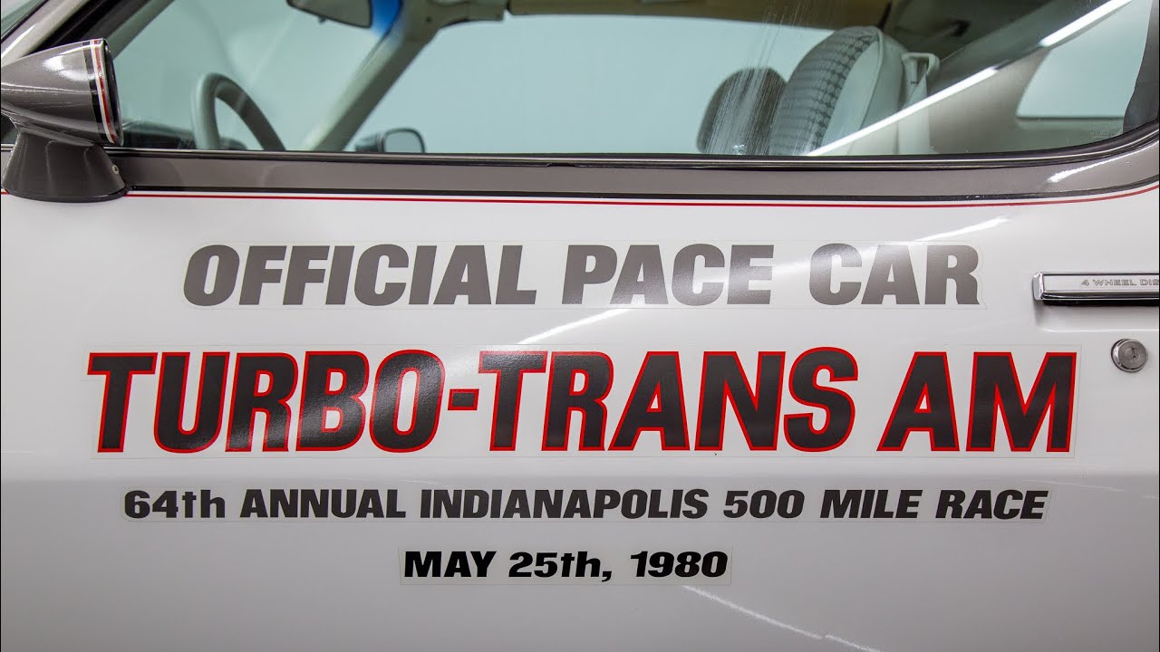 First Year Turbo-Charged V8 for this 1980 Pontiac Trans Am Indy 500 Pace Car