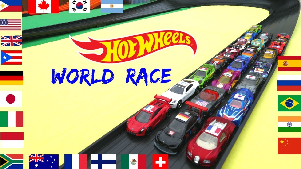 Hot Wheels fat track world battle 22 countries tournament race