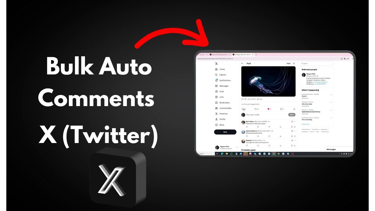Как автоматически оставлять комментарии в Twitter (X) с помощью APITwitter-бот