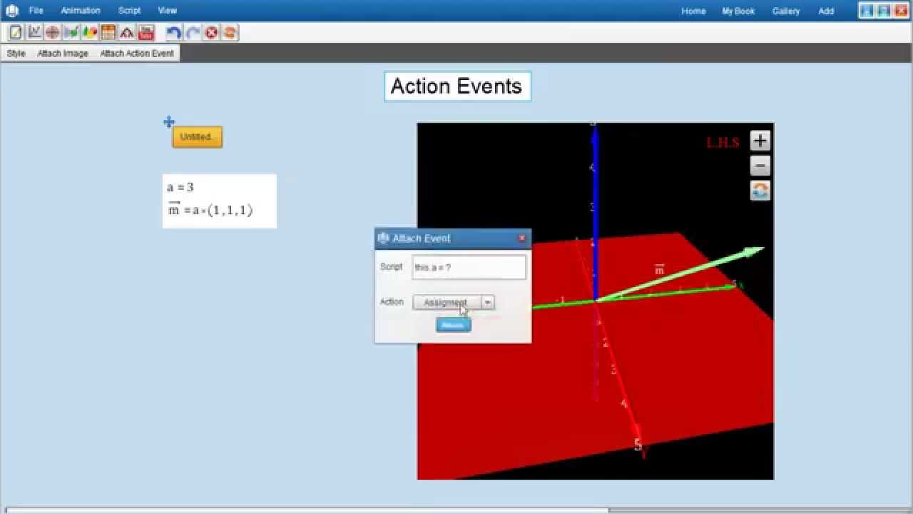 Dynamic Expression Using Action Events