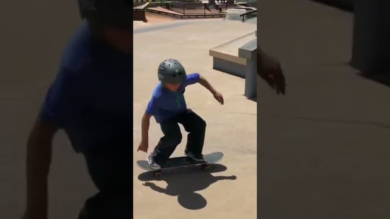 9 year old does big spin down 8 stair
