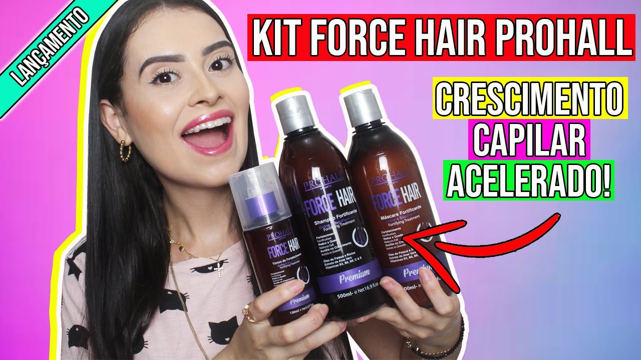 KIT FORCE HAIR PROHALL CRESCIMENTO ACELERADO VALE A PENA? | Resenha da Linha Completa Force Hair