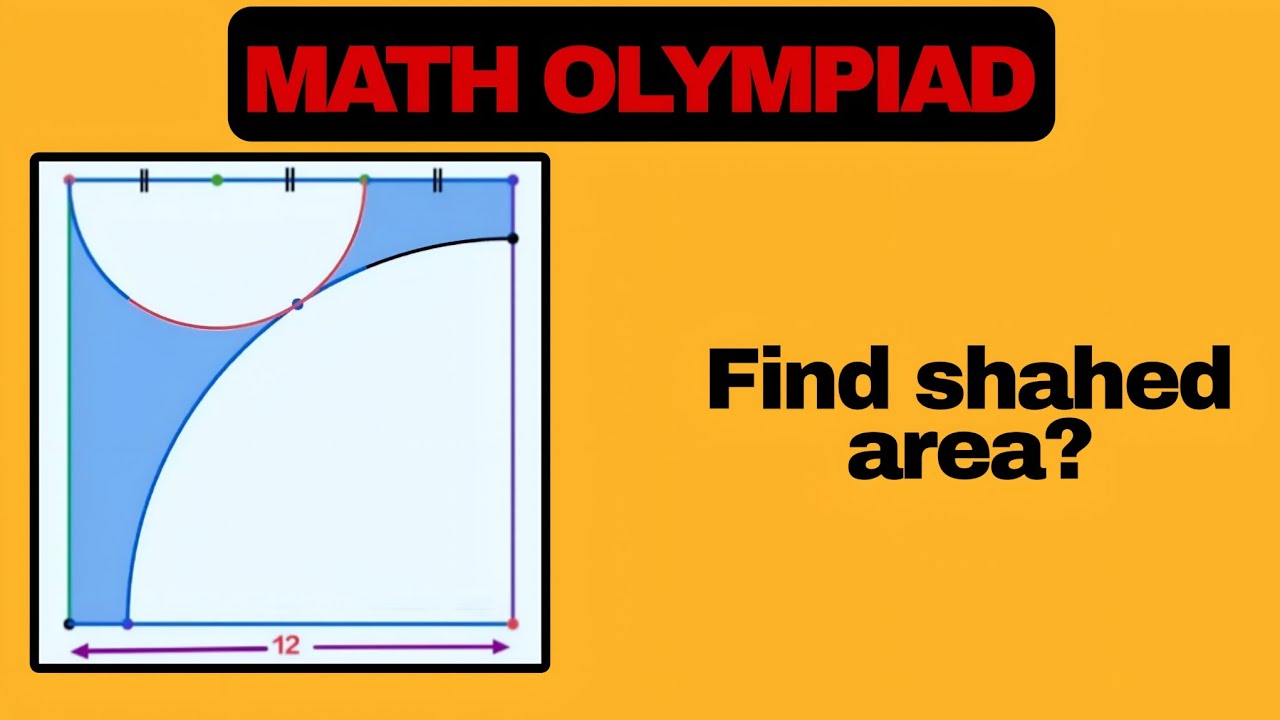 Math Olympiad Shaded Area Problem | #mrpimath #mathproblem 