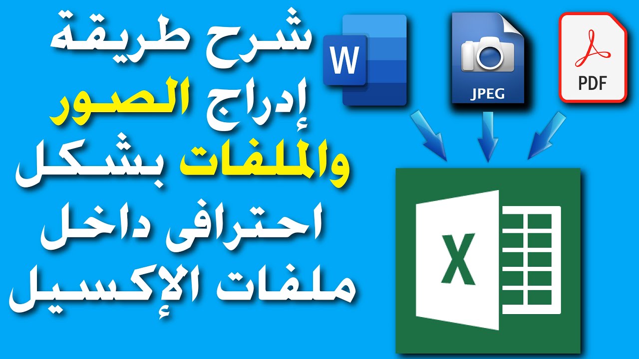 شرح طريقة إدراج الصور والملفات بشكل احترافى داخل ملفات الإكسيل | How to insert images into Excel