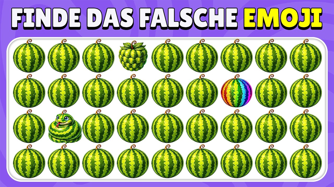 Finde das falsche emoji - Natur Edition 🐻🔥🌳 | Einfach, Mittel, Schwer | Quiz Häschen