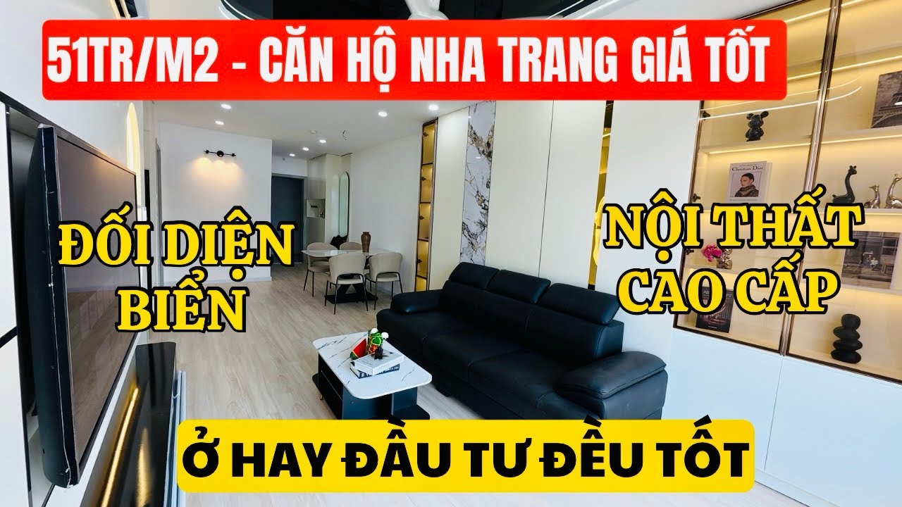 🎯 51tr/m2 Căn hộ Nha Trang đối diện Biển tại Mường Thanh Viễn Triều . Nội thất đẹp Ở và cho thuê tốt
