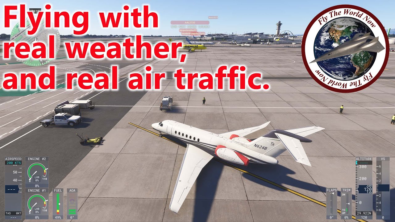 Flying with real weather & real air traffic. MSFS2024 Cessna Citation Longitude Executive Jet.