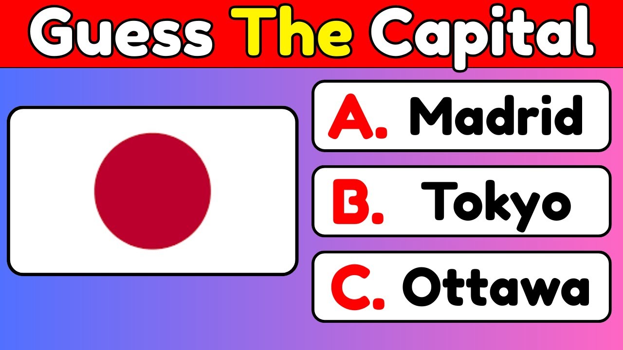 Guess the Capital 🌍 | Country Capital Quiz | Test Your Geography Skills