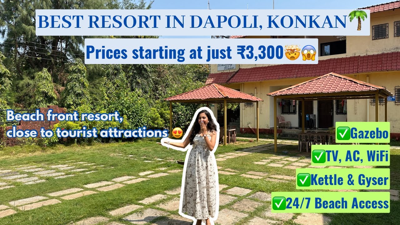 BEST BEACH RESORT IN DAPOLI🏖️ दापोली मधलं सर्वात सुंदर बीच रिसॉर्ट Drone Shots| Dapoli Beach Resorts