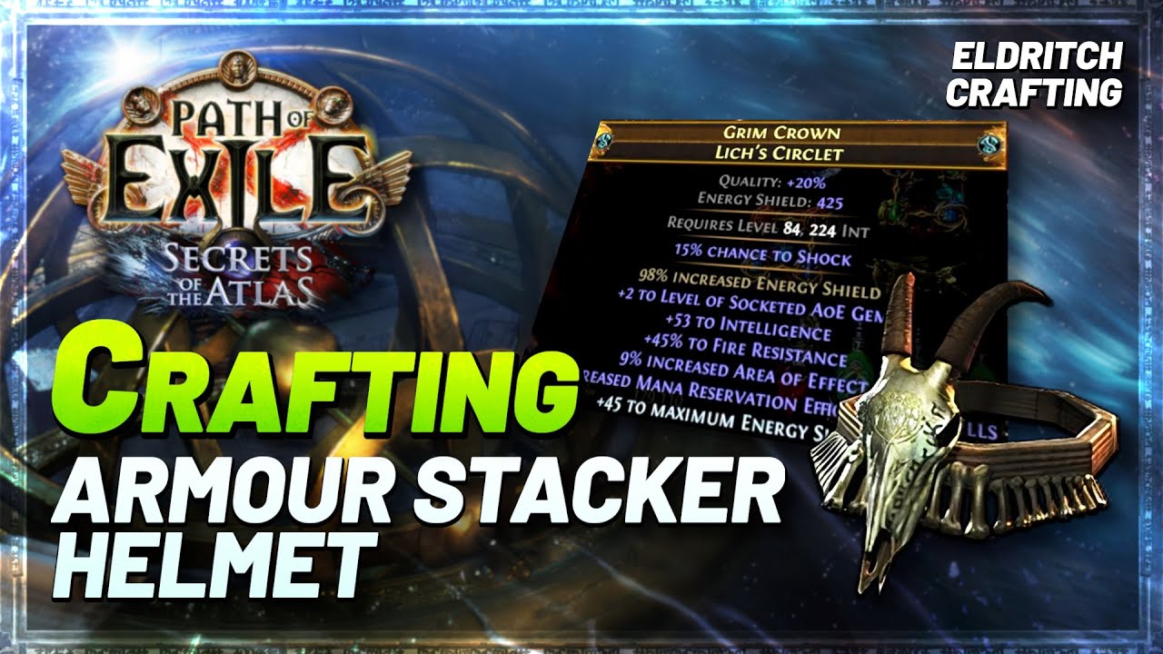 PoE 3.26 - Crafting a BUDGET Armour Stacker Helmet