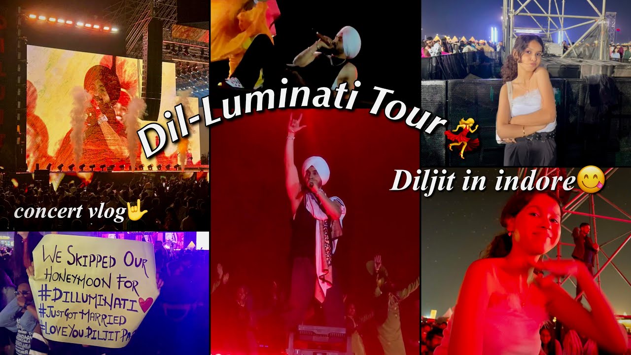 @diljitdosanjh in INDORE💃| Dil-Luminati Tour | day in my life!! CONCERT VLOG😋