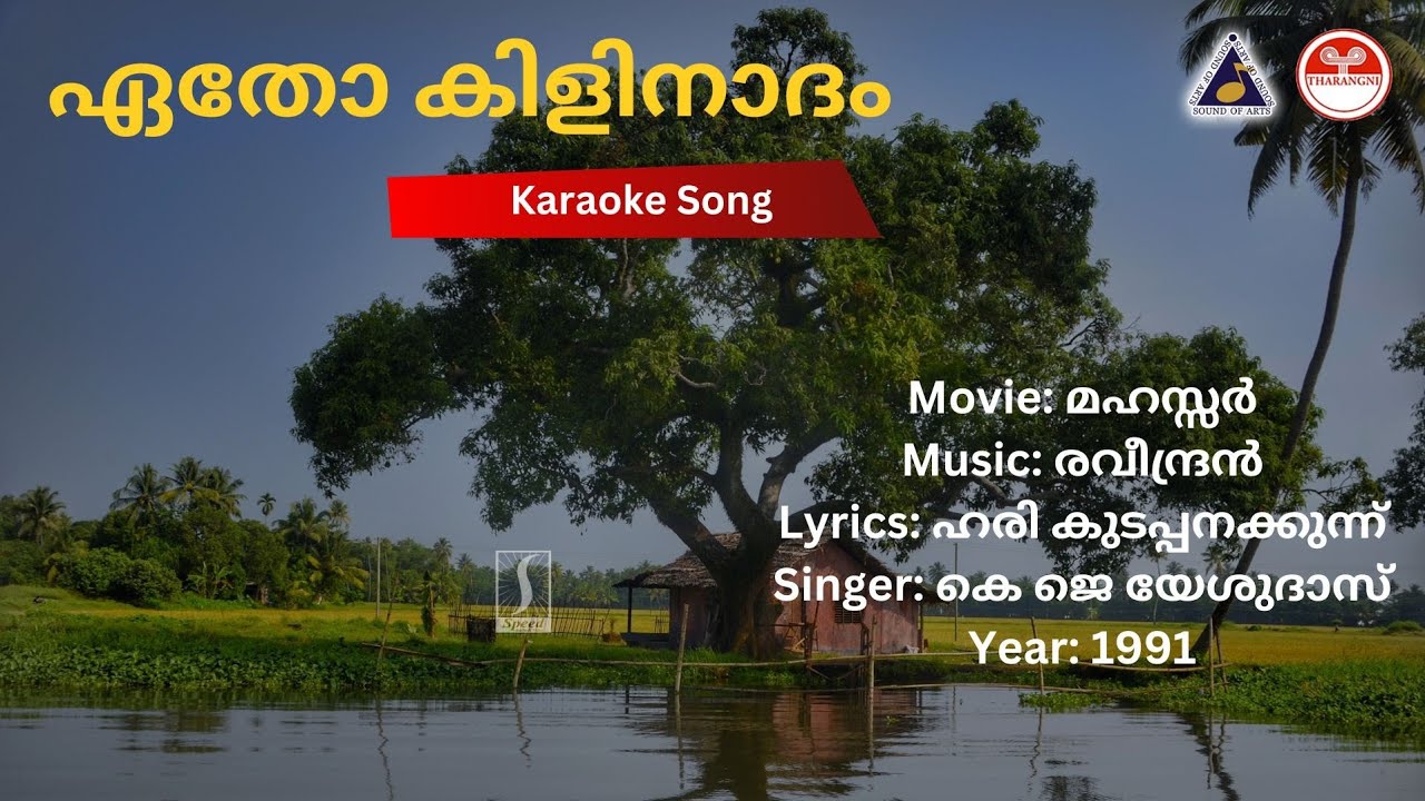 ഏതോ കിളിനാദമെൻ കരളിൽ - മഹസ്സർ | Karaoke | Raveendran | Hari Kudappanakunnu