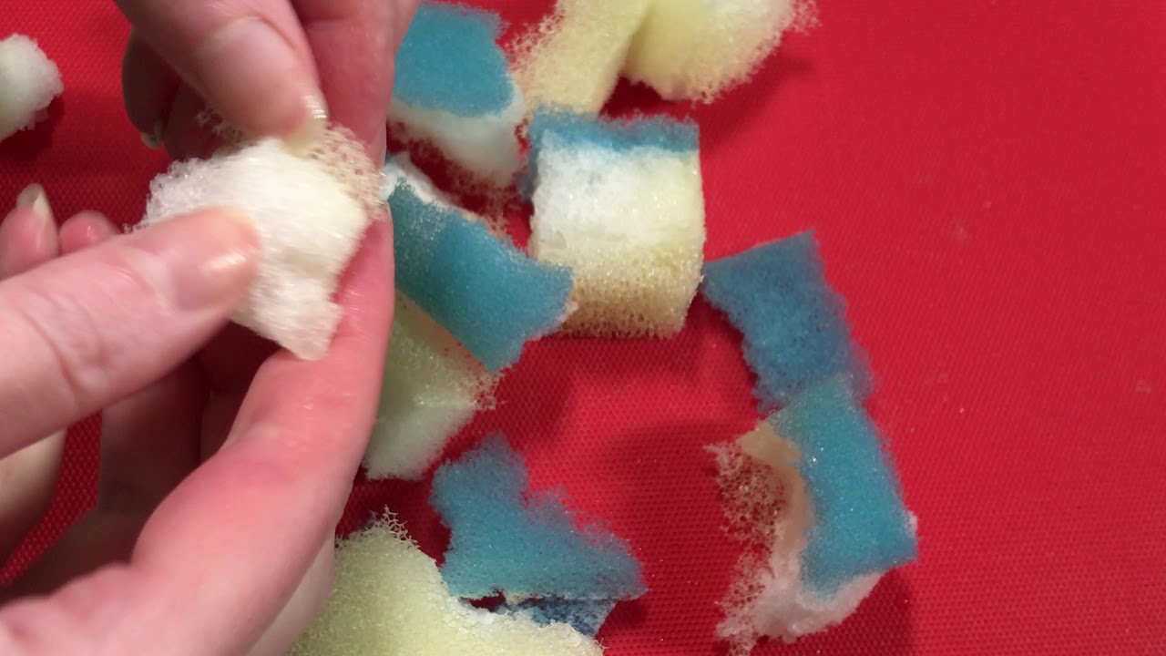 ASMR Frozen Sponge Ripping
