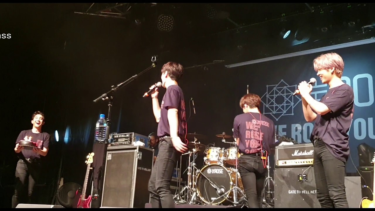 The Rose joked in Warsaw 191103 (Jaehyeong birthday)