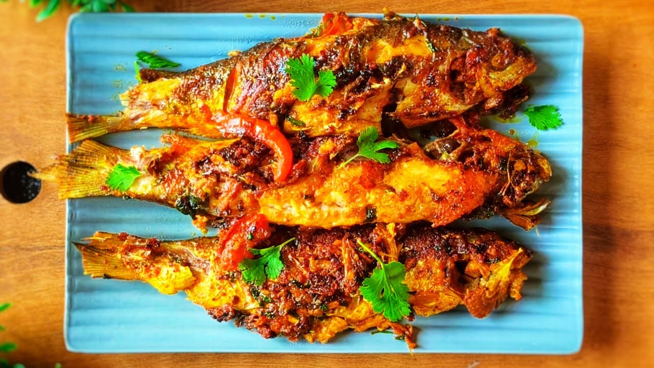 Easy Bhangan Fish Roast | No Grill Spicy Indian Fish Fry 5 Min Recipe| Roasted fish 🐟