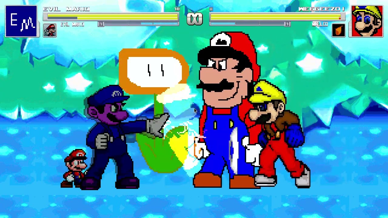 MUGEN Survival #360: SSB Evil Mario(eu) e Evil Mario