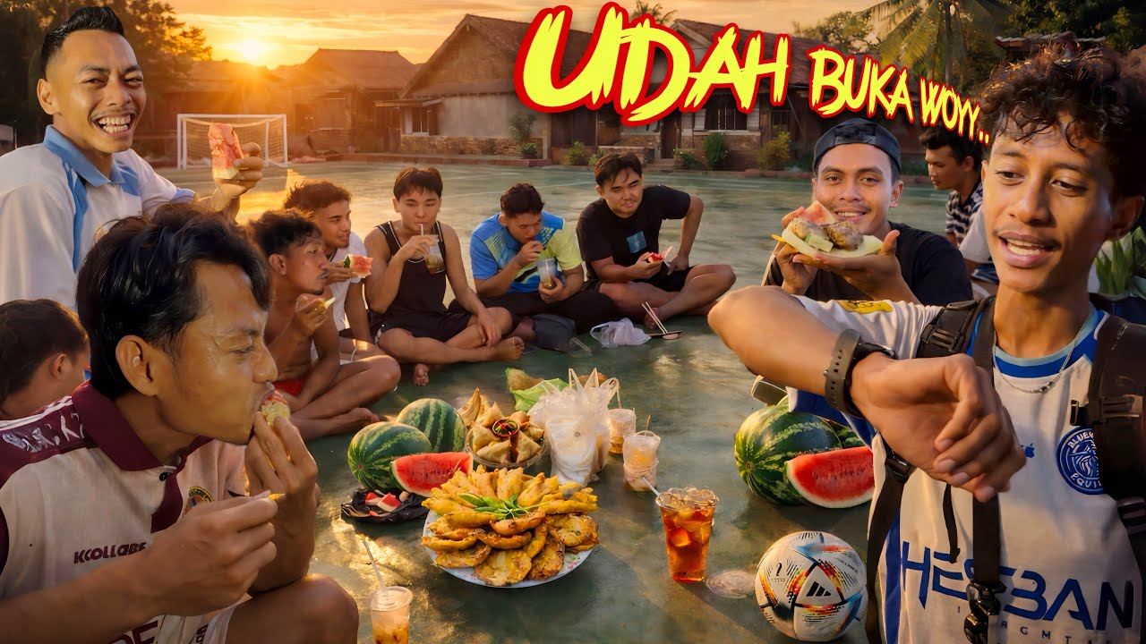 NGABUBURIT RAMAI SATU KAMPUNG & BUKBER SEDERHANA DI LAPANGAN TENGAH DESA