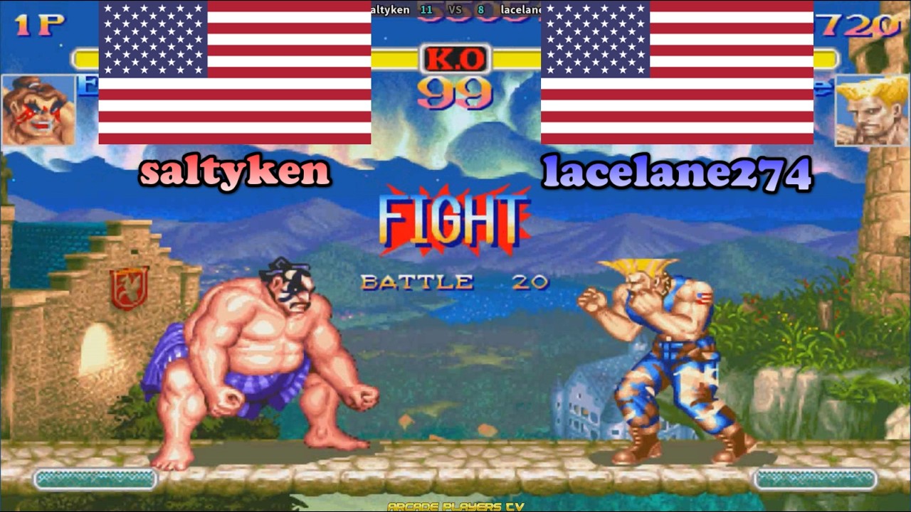 Super Street Fighter 2 Turbo ➤ saltyken (Usa) vs lacelane274 (Usa) 超级街霸2X